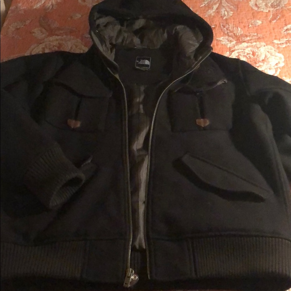 Men’s North Face Wool Bomber Coat Size XL